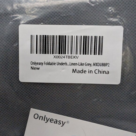 Onlyeasy Foldable Underbed Bags 2 Pack Grey Lightweight Durable 39.4x19.7x5.9 - Picture 4 of 8